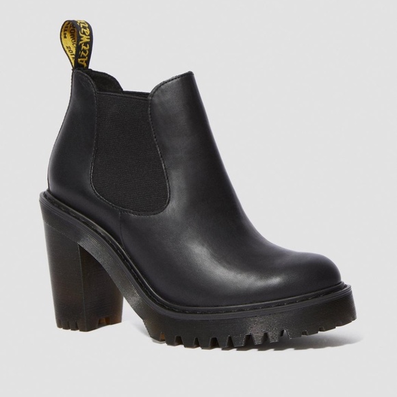 Dr. Martens Women's Hurston Platform Heeled Ankle Chelsea Black US 9 RARE!!!